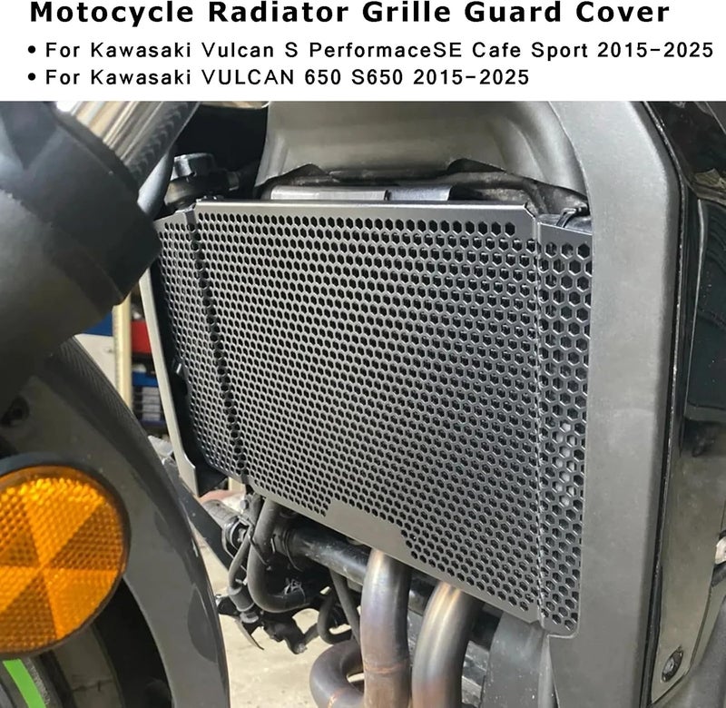 FREAXLL Vulcan S 2015-2024 Motorcycle Radiator Grille Guard Protective Cover for Vulcan S 2015-2025, Vulcan S SE 2017, Vulcan S Cafe Light Tourer 2018-2020, Vulcan S Sport 2018-2021 2022 2023 2024 - Image 2